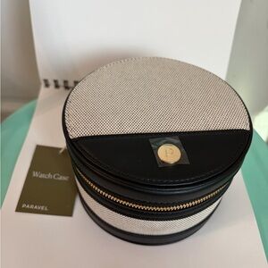 NWT Paravel for JP Morgan Watch & Jewelry Case in Domino Black